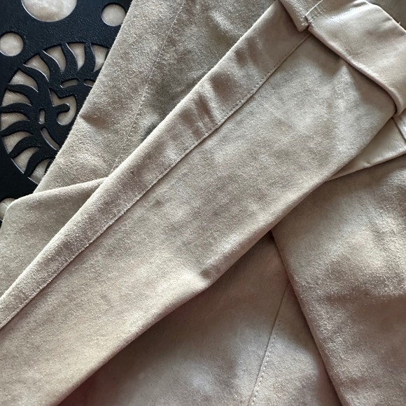 Vintage Banana Republic Womens Suede Leather Button Front Jacket Tan Size L - Picture 8 of 9
